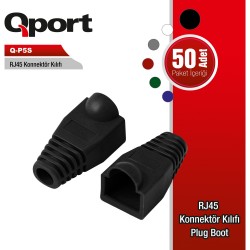 QPORT Q-P5S RJ45 KONNEKTÖR KILIFI 50'Lİ PAKET SİYAH QPORT Q-P5S RJ45 KONNEKTÖR KILIFI 50'Lİ PAKET SİYAH