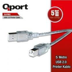 QPORT Q-PR5 USB2.0 5M YAZICI KABLOSU QPORT Q-PR5 USB2.0 5M YAZICI KABLOSU