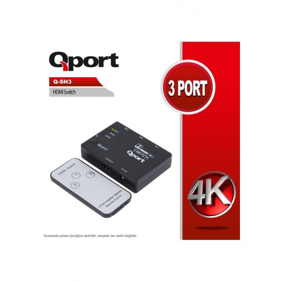 QPORT Q-SH3 3 PORTLU HDMI SWITCH
