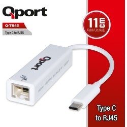 QPORT Q-TR45 TYPE-C TO RJ45 (GİGABİT) NETWORK DÖNÜŞTÜRÜCÜ QPORT Q-TR45 TYPE-C TO RJ45 (GİGABİT) NETWORK DÖNÜŞTÜRÜCÜ