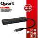 QPORT Q-TU4 USB 3.1 - TYPE-C TO USB 3.0 3PORT+SD+MİCRO SD+TYPE C (F) ÇEVİRİCİ