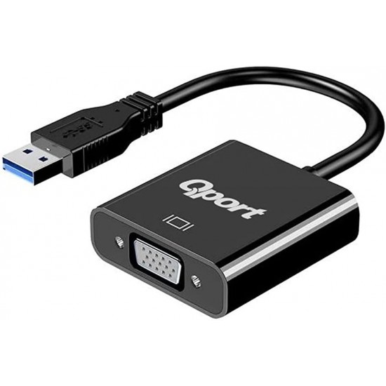 Qport Q-UVG USB 3.0 to VGA Dönüştürücü
