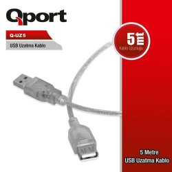 QPORT Q-UZ5 USB UZATMA KABLOSU 5 METRE QPORT Q-UZ5 USB UZATMA KABLOSU 5 METRE