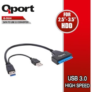 Qport Q-Su4 16 cm Usb-2.5'' 3.5'' Sata Disk Dönüştürücü Qport Q-Su4 16 cm Usb-2.5'' 3.5'' Sata Disk Dönüştürücü