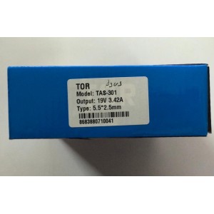 TOR TAS-302 19V 3,42A 5.5*2.5mm ADAPTÖR TOR TAS-302 19V 3,42A 5.5*2.5mm ADAPTÖR
