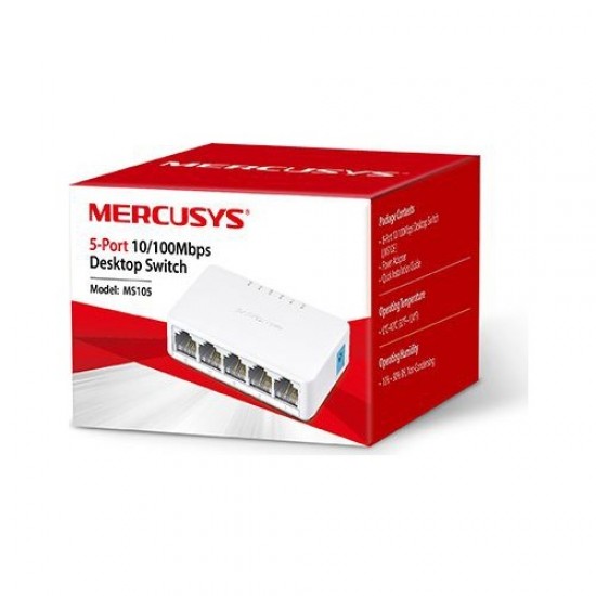 Mercusys MS105 5-Port 10/100Mbps Tak Ve Kullan Switch