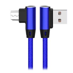 S-link Swapp SW-C555 1M 3A Micro Lacivert Kılıflı Metal -L- Kablo