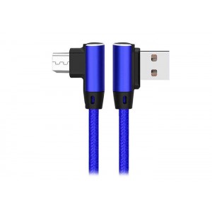 S-link Swapp SW-C555 1M 3A Micro Lacivert Kılıflı Metal -L- Kablo