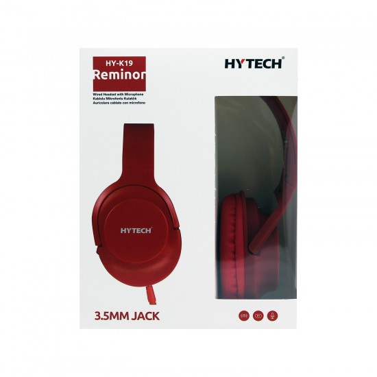 Hytech HY-K19 Reminor 3.5mm Kulaküstü PC&Telefon Kulaklık Kırmızı