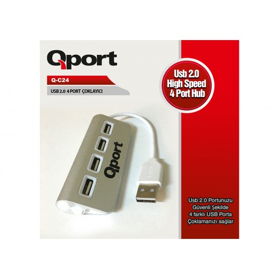 QPORT Q-C24 USB2.0  4 PORT HUB