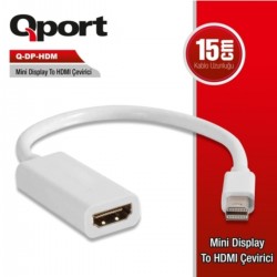 Qport Q-DP-HDM 15cm Mini Display to HDMI Çevirici Qport Q-DP-HDM 15cm Mini Display to HDMI Çevirici