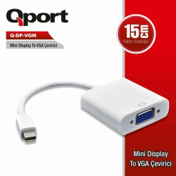 QPORT Q-DP-VGM MINI DISPLAY PORTUNDAN VGA ÇEVİRİCİ QPORT Q-DP-VGM MINI DISPLAY PORTUNDAN VGA ÇEVİRİCİ
