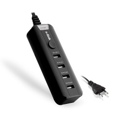 S-link SL-M4 Akıllı Telefonlar ve Tablet 4000mAh 4x Usb Port Siyah Ev Şarj Adaptör