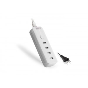 S-link SL-M4 Akıllı Telefonlar ve Tablet 4000mAh 4x Usb Port Beyaz Ev Şarj Adaptör