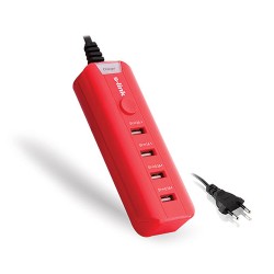 S-link SL-M4 Akıllı Telefonlar ve Tablet 4000mAh 4x Usb Port Kırmızı Ev Şarj Adaptör S-link SL-M4 Akıllı Telefonlar ve Tablet 4000mAh 4x Usb Port Kırmızı Ev Şarj Adaptör