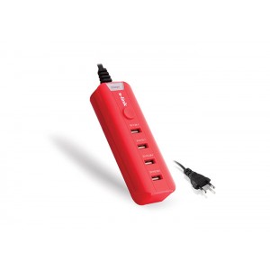 S-link SL-M4 Akıllı Telefonlar ve Tablet 4000mAh 4x Usb Port Kırmızı Ev Şarj Adaptör