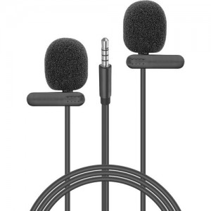 Snopy SN-M60 Siyah 2 Mikrofonlu Akıllı Telefon ve Youtuber Yaka Mikrofonu