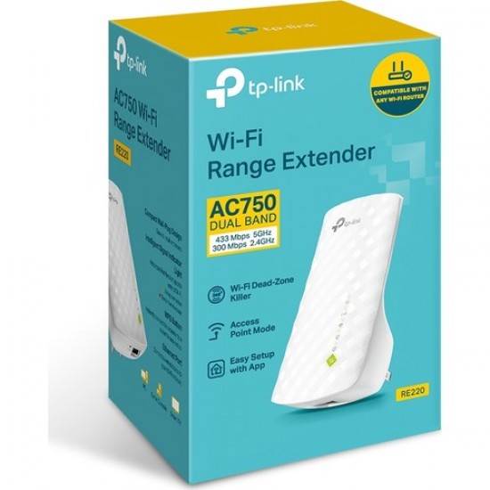 TP-Link RE220 AC 750 Mbps Wi-Fi Range Extender