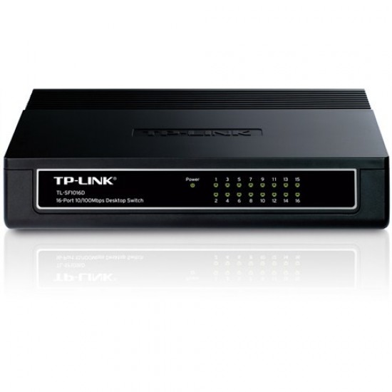 TP-LINK TL-SF1016D 16-Port 10/100Mbps Tak ve Kullan % 70 Enerji Tasarruflu Switch
