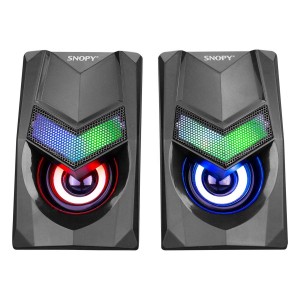 Snopy SN-X25 2.0 Rgb Işıklı 2X3W Siyah USB Speaker Snopy SN-X25 2.0 Rgb Işıklı 2X3W Siyah USB Speaker